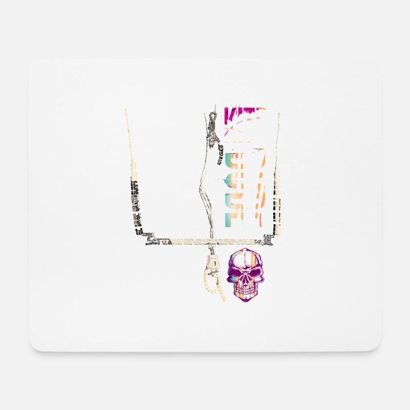 kitesurfen kite dude - Mousepad (Querformat) - Weiß