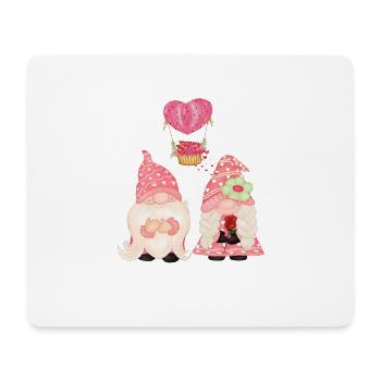 Valentine's day gnome - Mouse Pad (horizontal) - white - Front