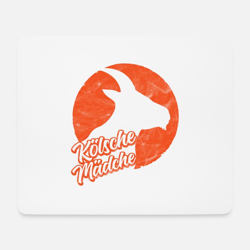 Kölsche Mädche Köln Kölnerin Geißbock - Mousepad (Querformat) - Weiß
