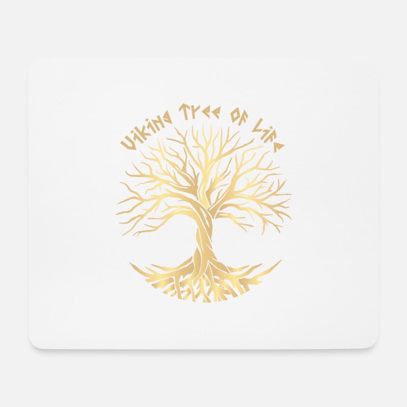 Yggdrasil Tree of Life - Mousepad (Querformat) - Weiß