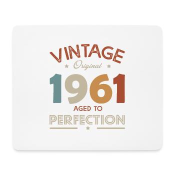 61 ans vintage 1961 cadeau humour 61e anniversaire - Tapis de souris (format paysage) - blanc - Devant