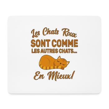 Chats Roux Sont Comme Les Autres Chats En Mieux - Tapis de souris (format paysage) - blanc - Devant