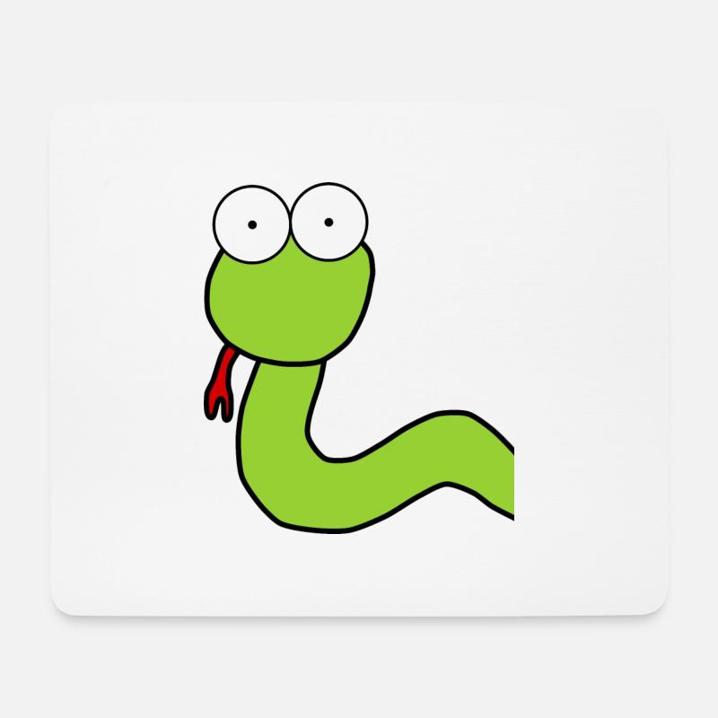 Want a hug? - Reptilien, Comic Schlange - Mousepad (Querformat) - Weiß