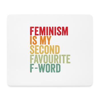 Féminisme féministe sort drôle - Tapis de souris (format paysage) - blanc - Devant