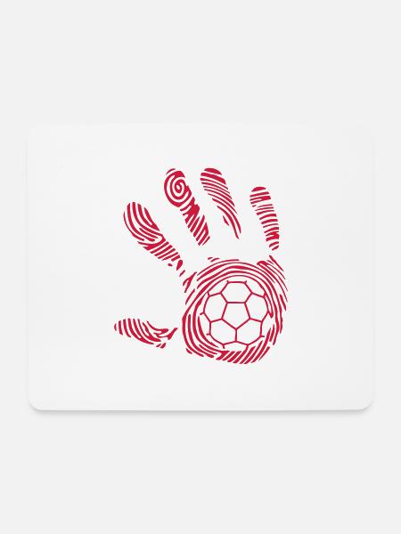 Handball Handabdruck - Mousepad (Querformat) - Weiß