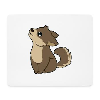 wolf - Mouse Pad (horizontal) - white - Front