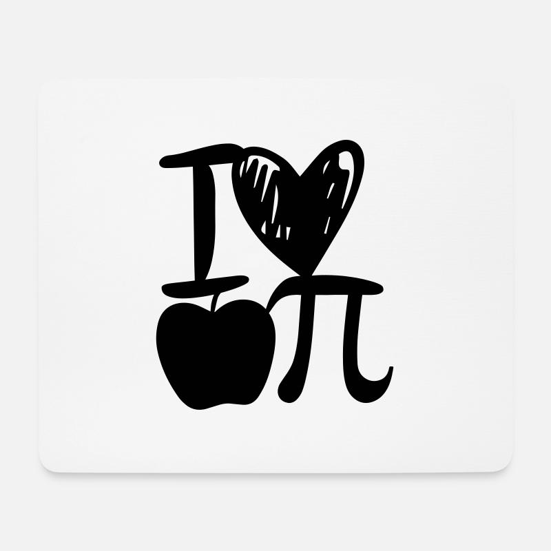 ICH LIEBE APPLE PI - Mousepad (Querformat) - Weiß