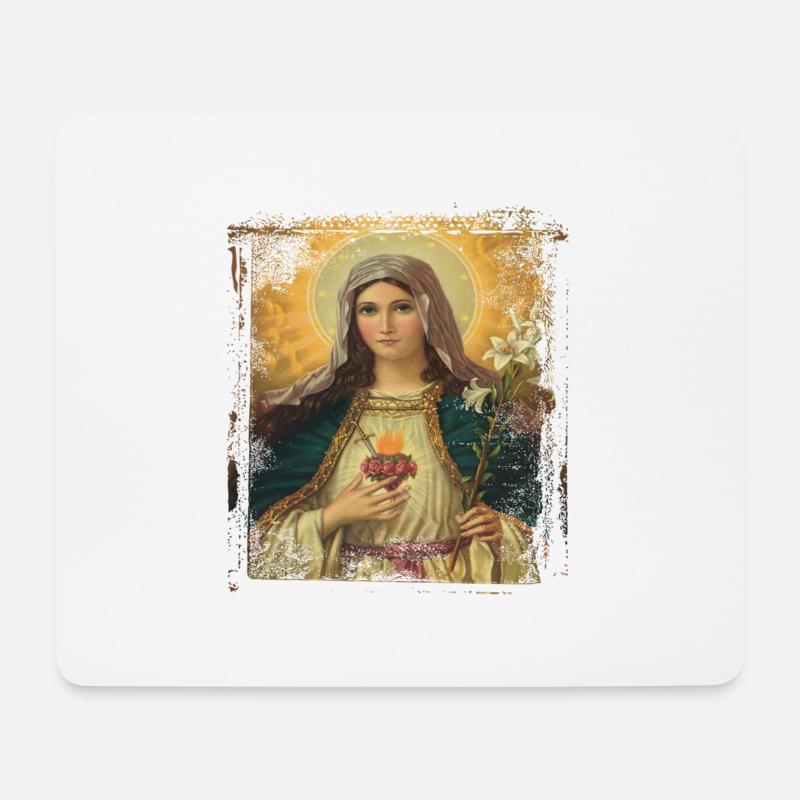 Jesus Maria Holly Mary - Mousepad (Querformat) - Weiß