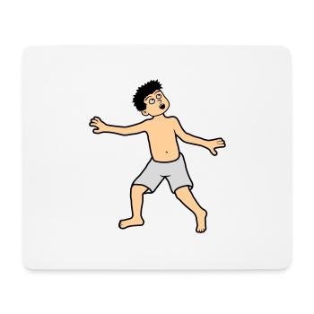 Junge hat angst - Mousepad (Querformat) - Weiß - Vorne