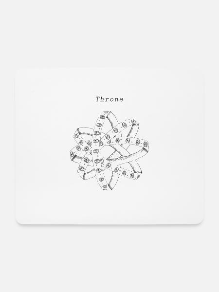 Thron Engel Throne Ophanim Tusche Illustration - Mousepad (Querformat) - Weiß