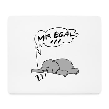 Mir egal Elefant Ingnorant Nein Nö Chef - Mousepad (Querformat) - Weiß - Vorne
