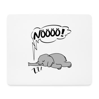 NÖÖÖ Nö Elefant Ingnorant Nein Nö Chef - Mousepad (Querformat) - Weiß - Vorne