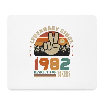 Motorradgeburtstag Jahrgang 1982 Biker 40 Jahre alt - Mousepad (Querformat) - Weiß - Vorne