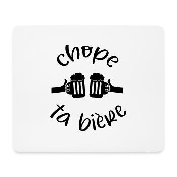 Chope ta bière / Humour / Alcool / Drôle - Tapis de souris (format paysage) - blanc - Devant