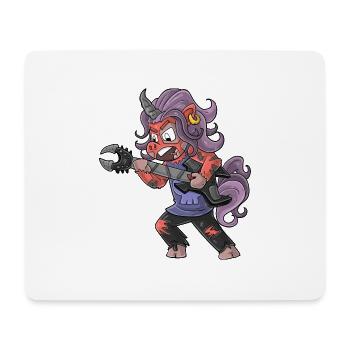 Rock Unicorn / Rocking Unicorn - Mouse Pad (horizontal) - white - Front