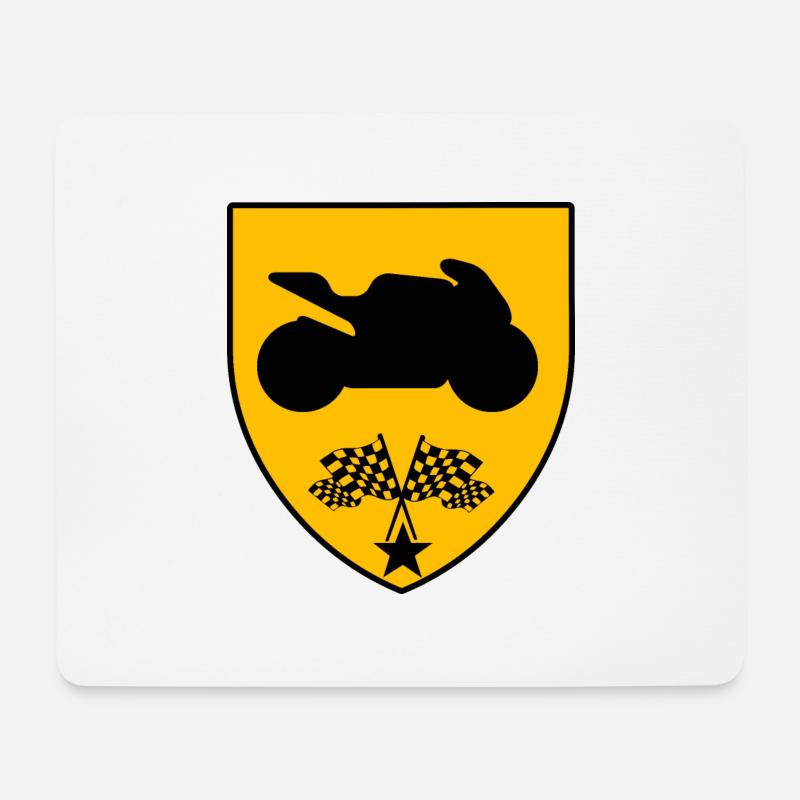 Motorrad - Mousepad (Querformat) - Weiß