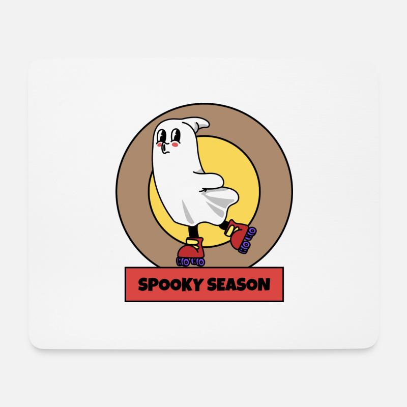 Fröhlicher Geist auf Rollschuhen - Mousepad (Querformat) - Weiß
