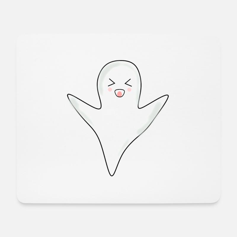 Kawaii Gespenst Geister Halloween Halloweenkostüm - Mousepad (Querformat) - Weiß