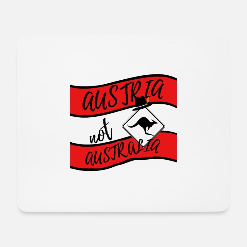 Österreich Design -Austria not Australia Spruch - Mousepad (Querformat) - Weiß
