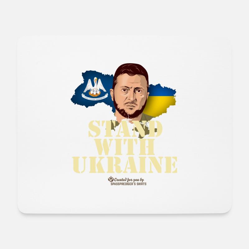 Ukraine Lousiana Selenskyj - Mousepad (Querformat) - Weiß