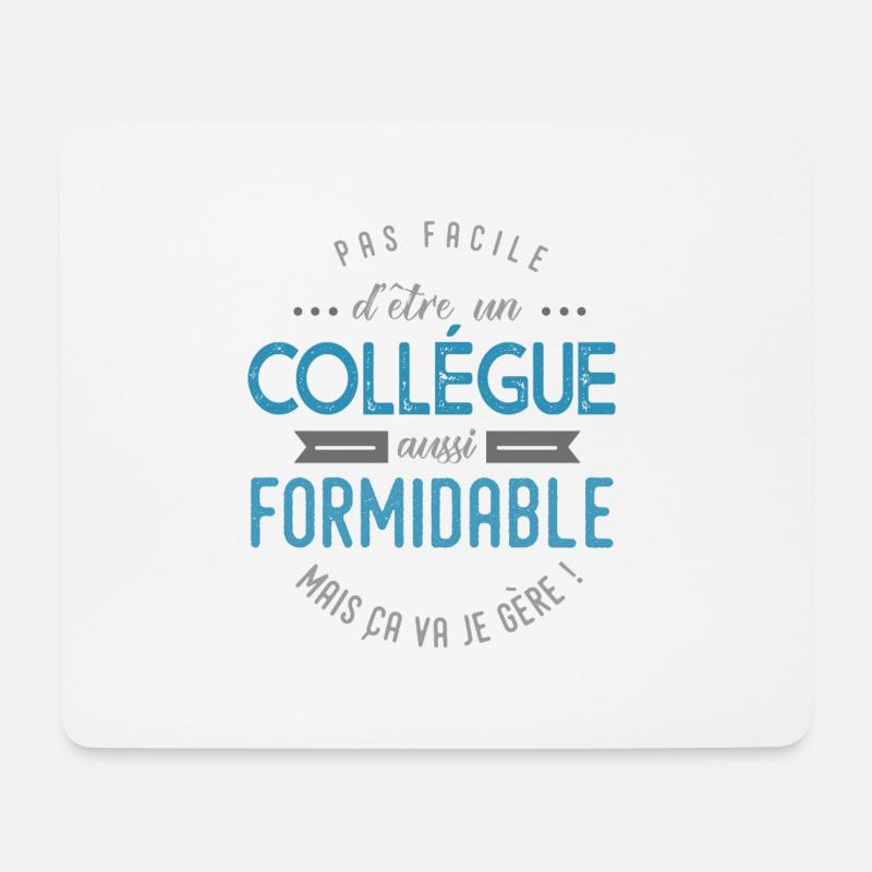 Collégue collegue formidable cadeau pour collégue - Tapis de souris (format paysage) - blanc