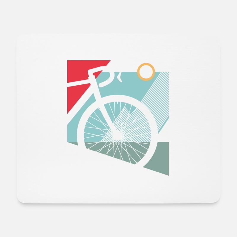Schotter, Mountainbike, Leidenschaft Radfahren, Radfahrer - Mousepad (Querformat) - Weiß