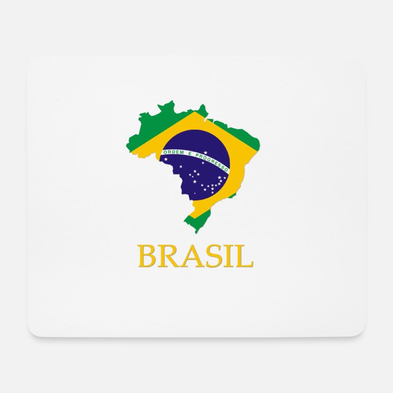 Brasil - Mousepad (Querformat) - Weiß