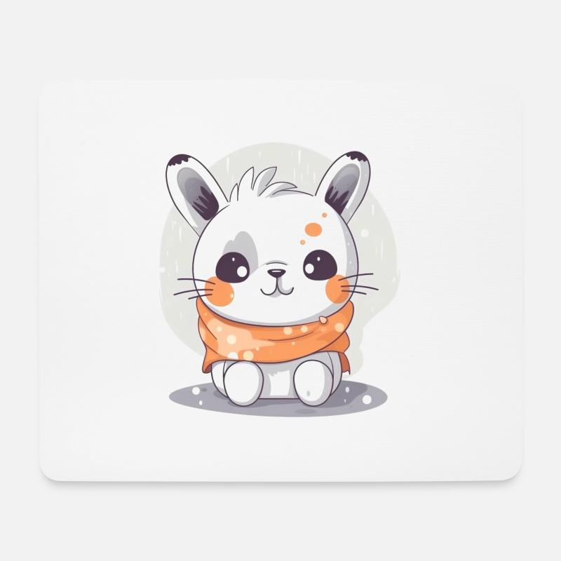Cute Bunny - Mousepad (Querformat) - Weiß