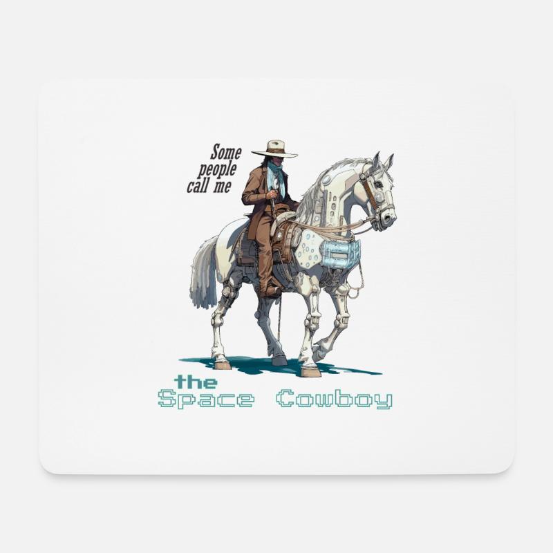 Space Cowboy - Mousepad (Querformat) - Weiß