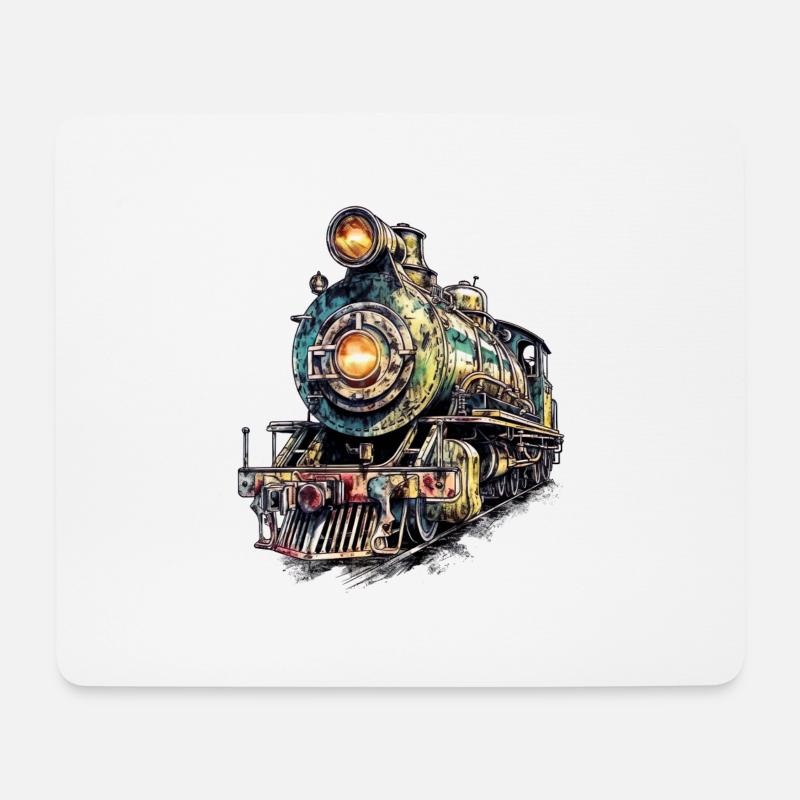 Eine Dampflok weckt Kindheitserinnerungen - Mousepad (Querformat) - Weiß