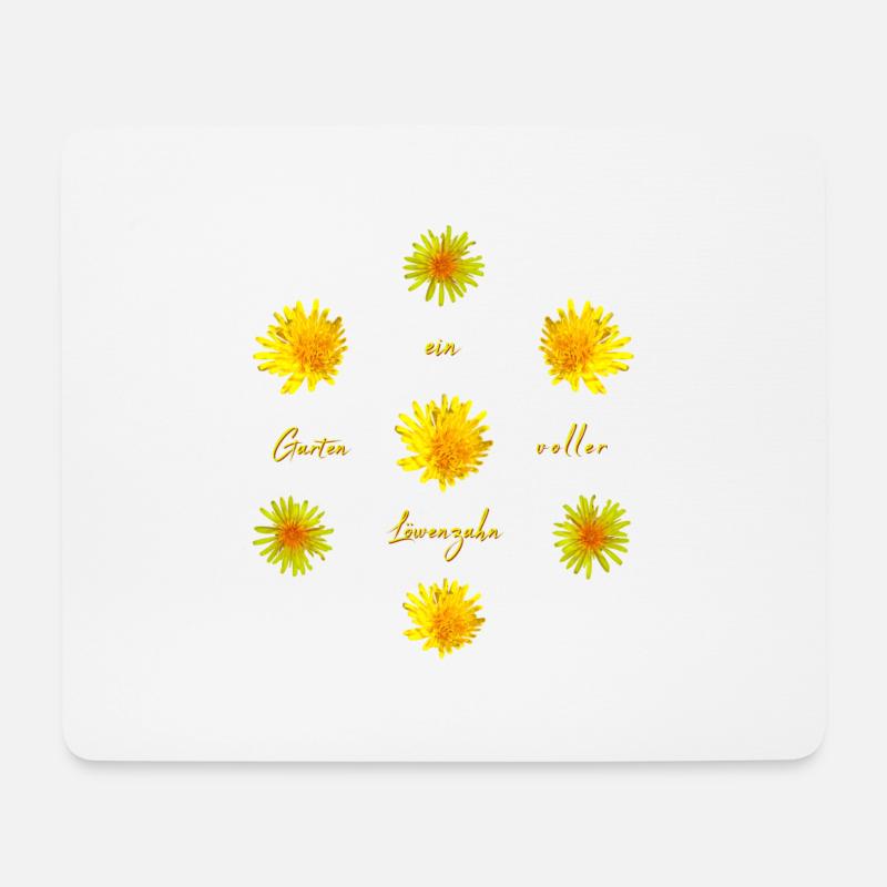 Löwenzahn Garten - Mousepad (Querformat) - Weiß
