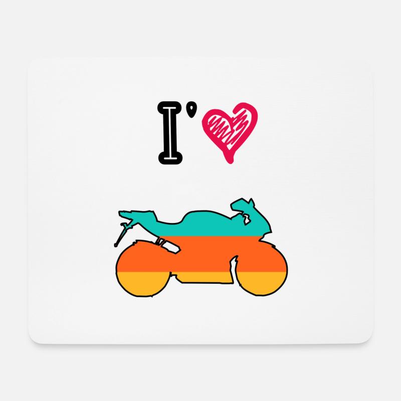 Oldtimer-Motorrad - Mousepad (Querformat) - Weiß