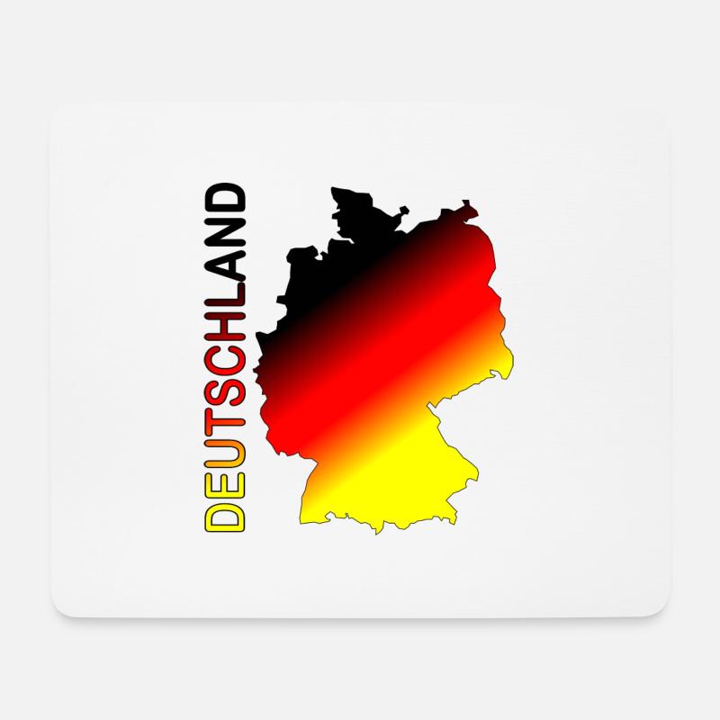 Deutschland Karte Schrift - Mousepad (Querformat) - Weiß