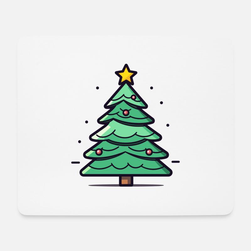 Tannenbaum für Weihnachten - Mousepad (Querformat) - Weiß
