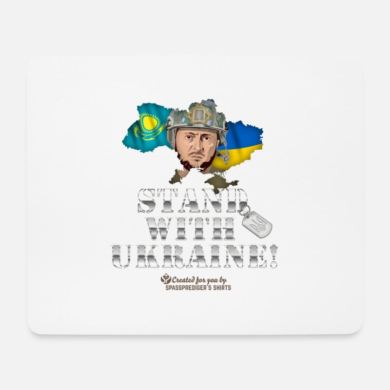 Ukraine Kasachstan - Mousepad (Querformat) - Weiß