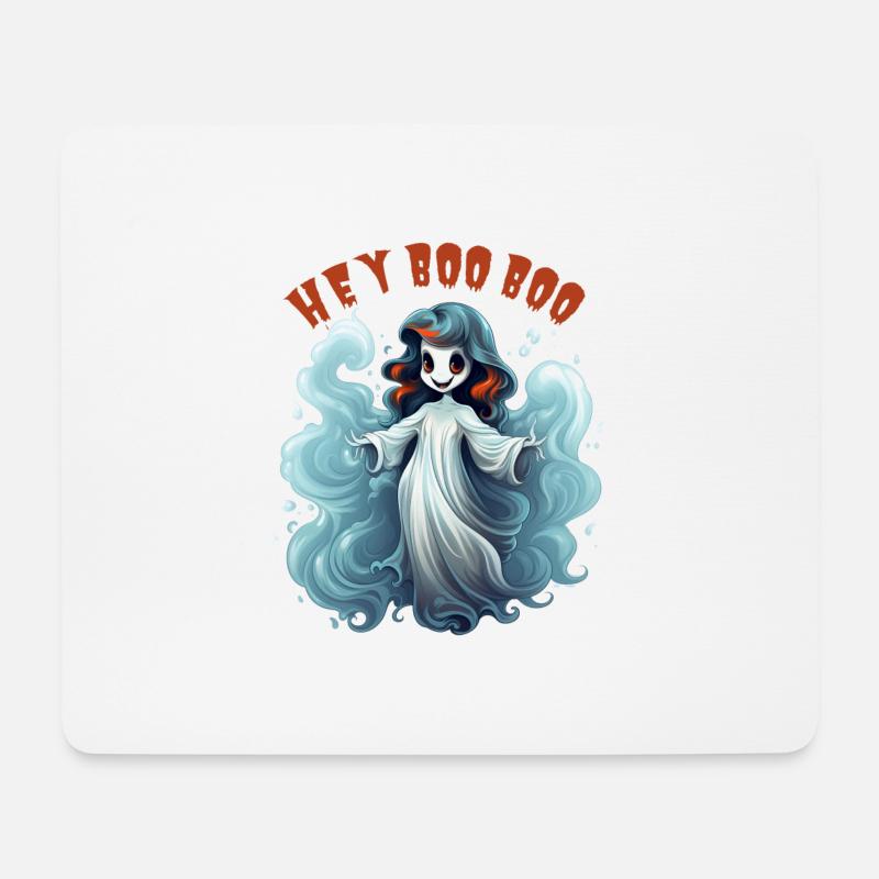 HEY BOO BOO - Mousepad (Querformat) - Weiß