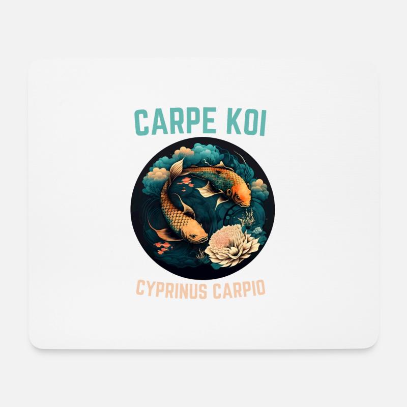 Koi Carp - Mouse Pad (horizontal) - white