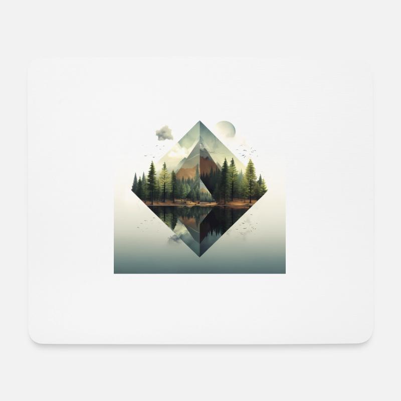 Berg - Mousepad (Querformat) - Weiß