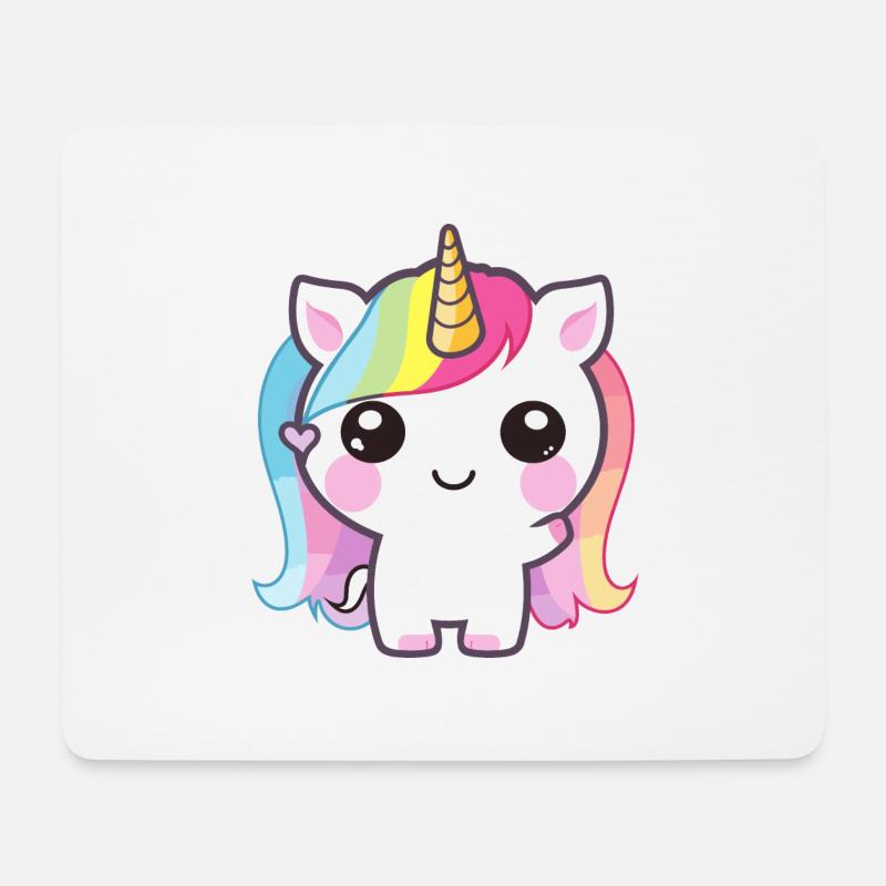 Baby Einhorn - Mousepad (Querformat) - Weiß