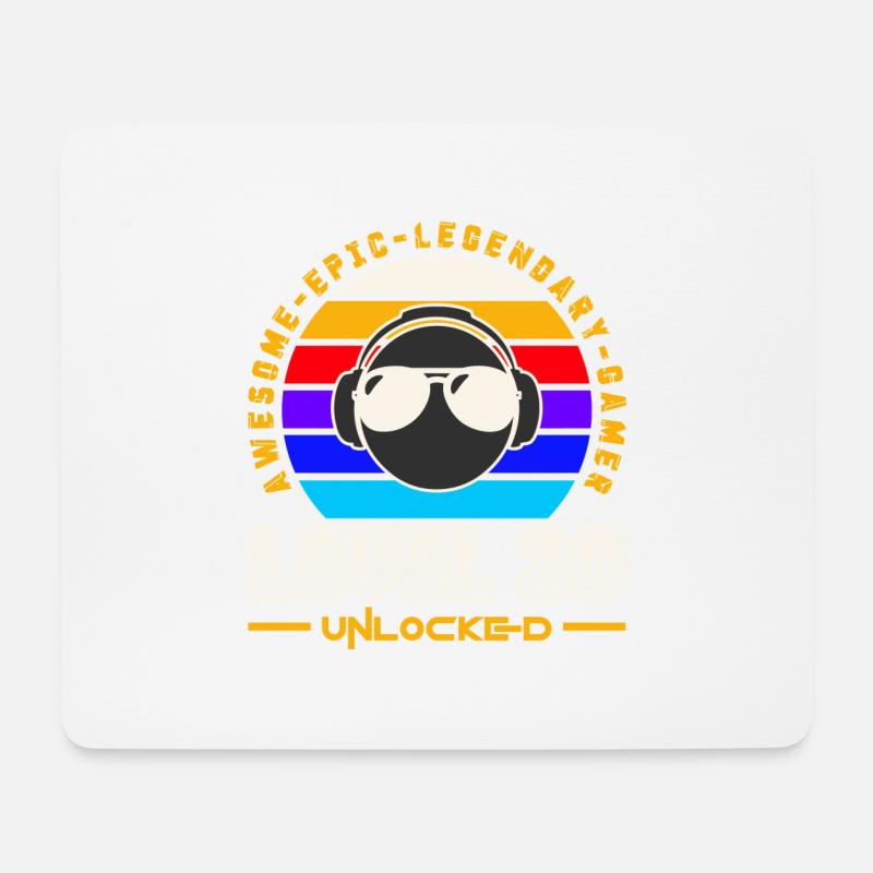 Stufe 20 - Mousepad (Querformat) - Weiß