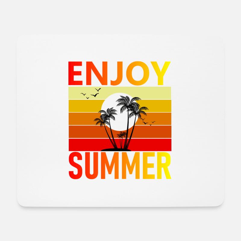 Genießen Sie den Sommer - Mousepad (Querformat) - Weiß