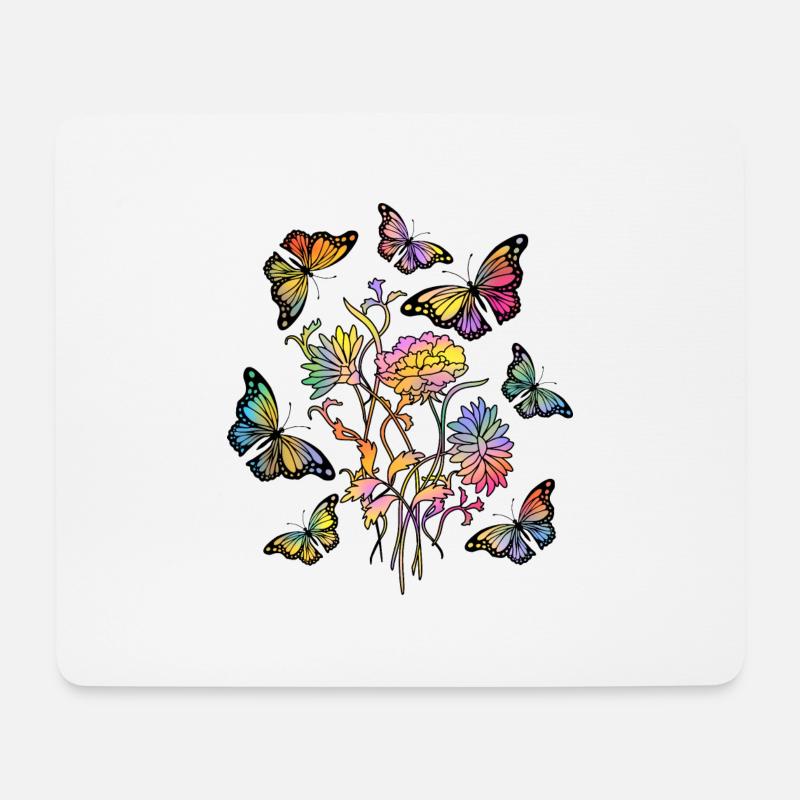 Schmetterlinge - Mousepad (Querformat) - Weiß