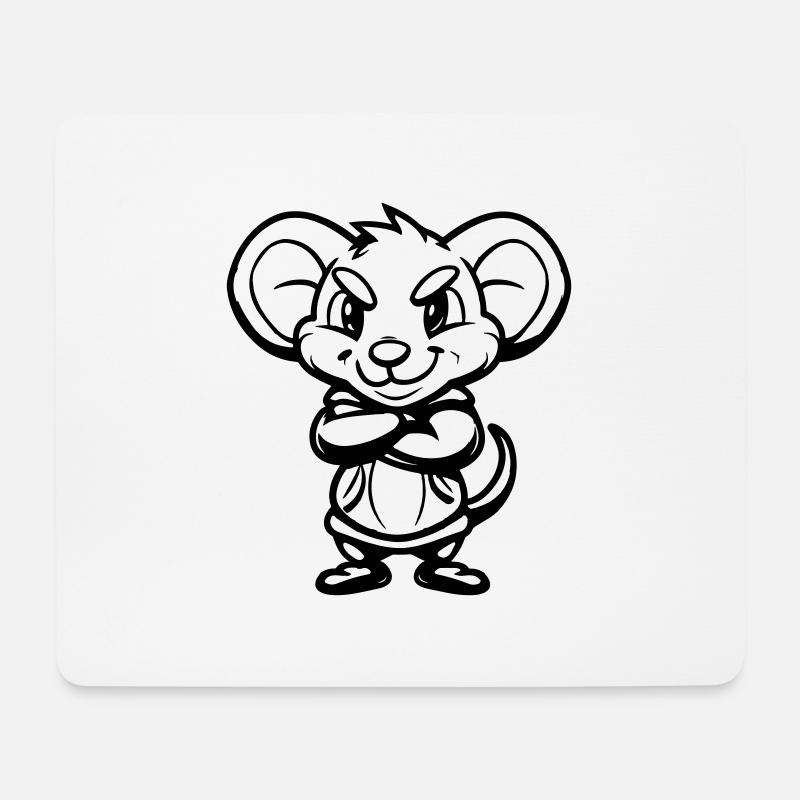 maus - Mousepad (Querformat) - Weiß