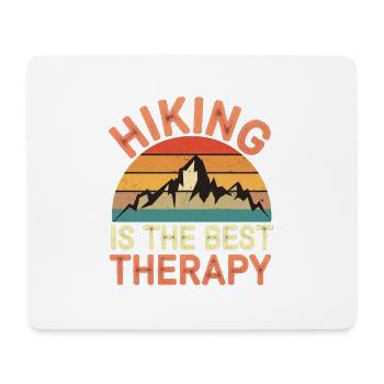 Hiking Is The Best Therapy 14 - Mousepad (Querformat) - Weiß - Vorne