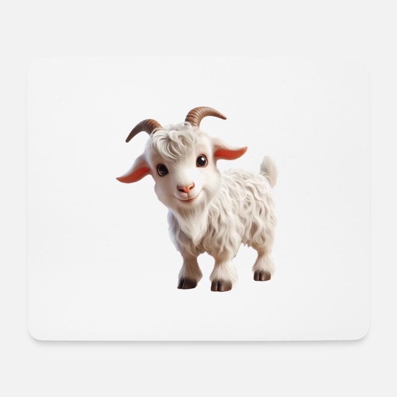 Ziege 3 - Mousepad (Querformat) - Weiß