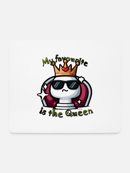 Königin im Glanz - Mousepad (Querformat) - Weiß