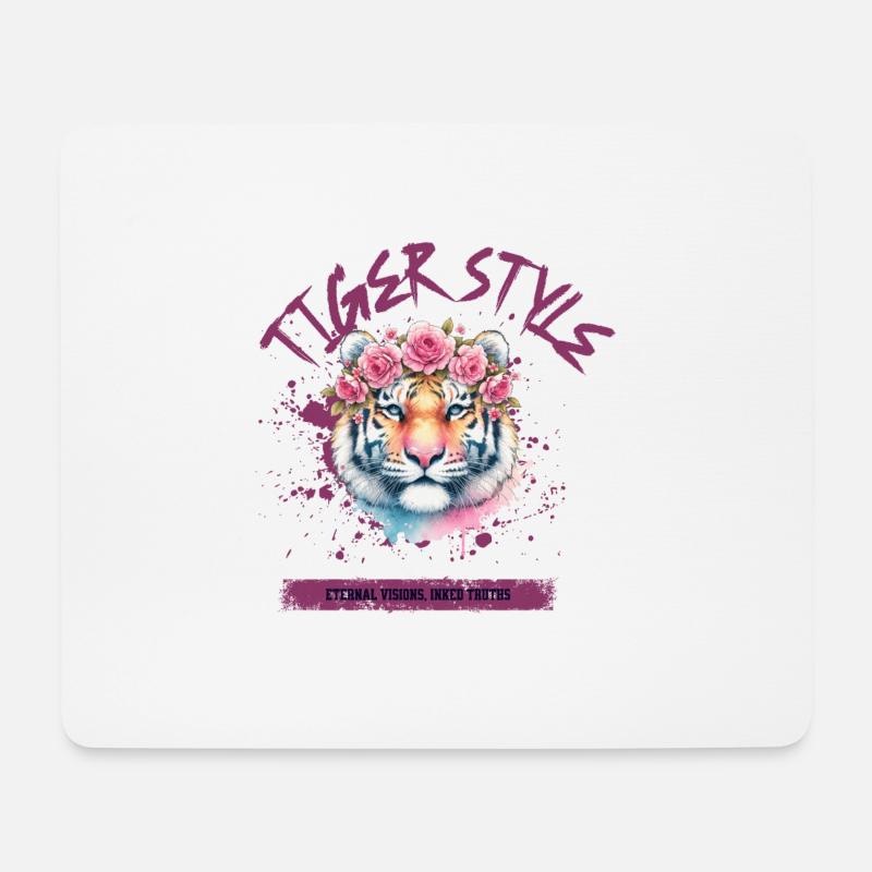 Tiger style - Mousepad (Querformat) - Weiß