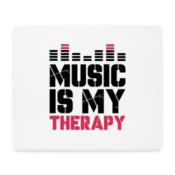 music is my therapy - Mouse Pad (horizontal) - white - Front