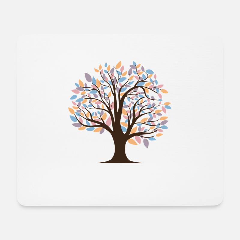 Baum - Mousepad (Querformat) - Weiß