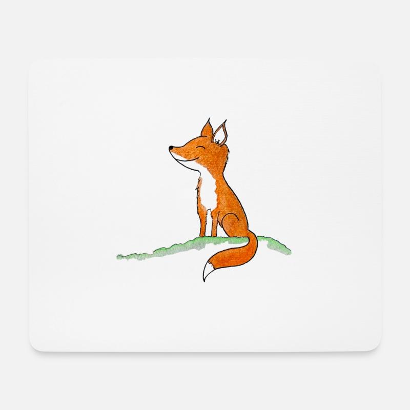Fuchs - Mousepad (Querformat) - Weiß